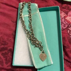 Authentic Tiffany Choker with heart charm